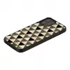 iKins suojakotelo Apple iPhone 12 / 12 Pro — pyramidikuvio, musta