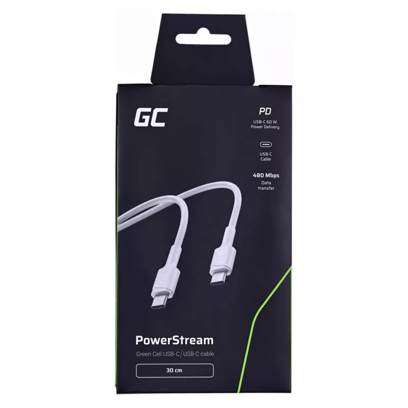 Greencell KABGC31W USB-kaapeli valkoinen