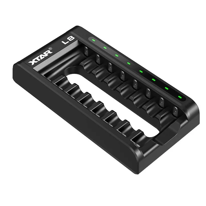 Akkulaturi AA/AAA 1,5 V ja 1,2 V, älykäs - 8 paikkaa