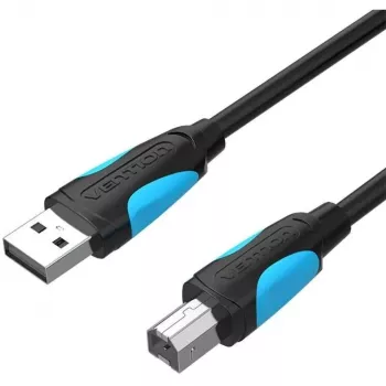 USB 2.0 A - USB-B -kaapeli Vention VAS-A16-B500, 5 m, musta, uros-uros, 480 Mbit/s