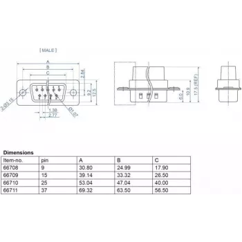 Kaapeliliitin D-Sub 37-pin DeLOCK 66711