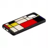 iKins suojakotelo Samsung Galaxy S20:lle, musta Mondrian-muotoilu