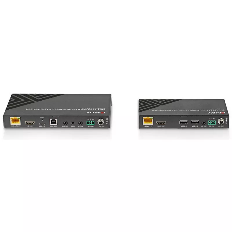 Lindy 70m Cat.6A HDMI 4K60 ja Type-C HDBaseT 3.0 KVM-jatko