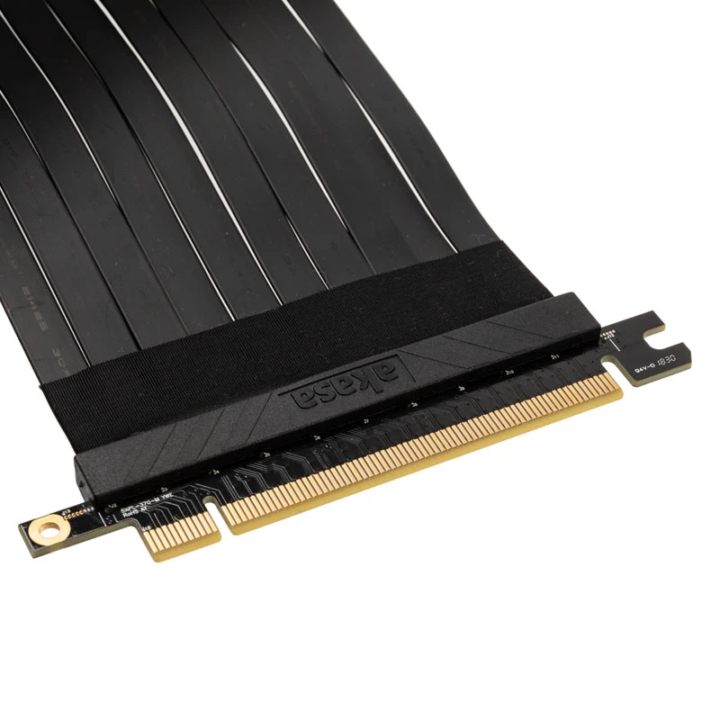 Riser-kaapeli Akasa RISER musta X2 Premium PCIe 3.0 x16 20 cm
