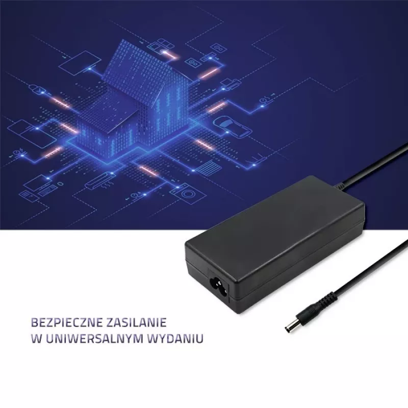Qoltec 50797 pöytävirtalähde 60 W, 12 V, 5 A, 5,5x2,1 mm, virtajohdolla