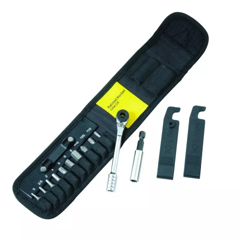 TOPEAK Ratchet Rocket Lite DX avainsarja, kompakti räikkämonitoimityökalu (T-TT2524)