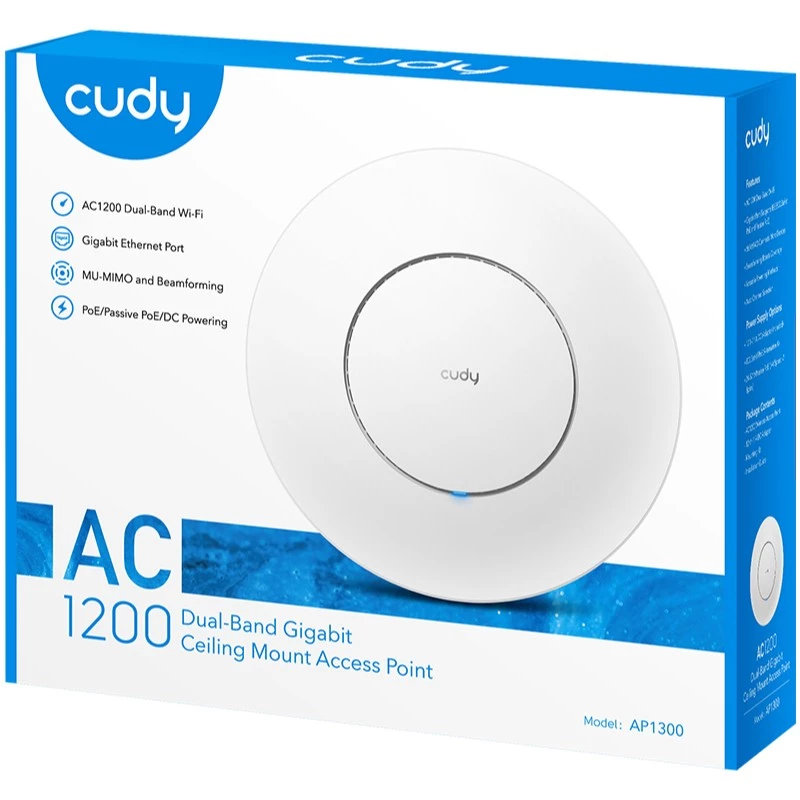 Cudy AC1300 valkoinen Power over Ethernet (PoE)