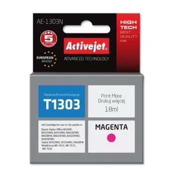 Activejet AE-1303N muste (Epson T1303 -yhteensopiva; Supreme; 18 ml; magenta)