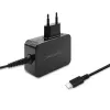QOLTEC 51024 matkalaturi – yleislaturi AC-sisäkäyttöön, 65 W PD, 20 V/3,25 A, 1,2 m kaapeli, musta