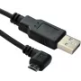 Microconnect USBABMICRO3ANG USB-kaapeli USB 2.0 3 m Micro-USB B USB A musta