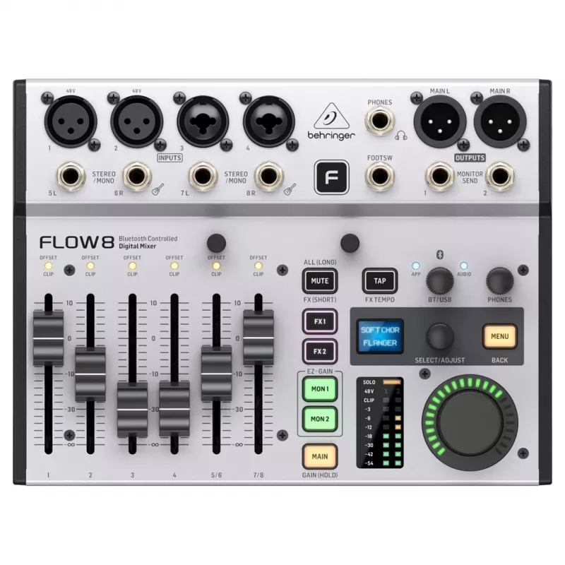 Digitaalimikseri Behringer FLOW 8 — 8-kanavainen USB-audiomikseri