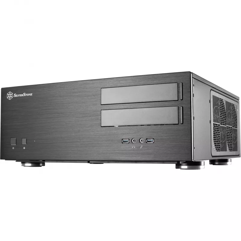 SilverStone Grandia GD08 - Desktop - SSI EEB - ilman virtalähdettä - musta - USB/audio