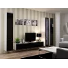 Cama olohuoneen kaappisarja VIGO 2 valkoinen/musta kiiltävä