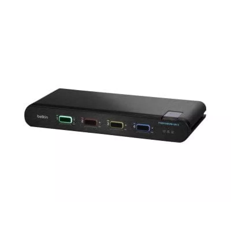 Belkin Universal Secure Single-Head KVM-kytkin, 4 porttia, DisplayPort/HDMI – DisplayPort/HDMI, pöytämalli, PP4.0 (F1DN104KVM-UN-4)