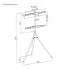SBOX FS-1246F -teline 45–65° kallistettava, kuormitus 32 kg, alusta 600×400 mm