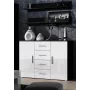 Cama olohuoneen sivukaappi UNI musta/valkoinen kiiltävä