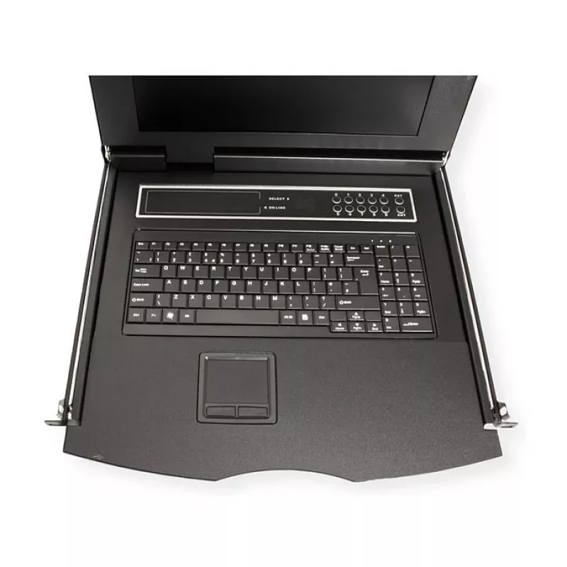Kehikkokonsoli VALUE 26.99.0162 — 17 tuuman (43,2 cm) 1280x1024 1U, USB-näppäimistö/hiiri, musta