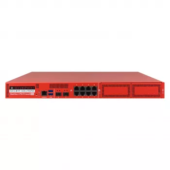 Securepoint RC1000R G5 Security UTM -laite, 30 Gbit/s, 3,5 Gbit/s, 1000 käyttäjää, AES, langallinen, RJ-45