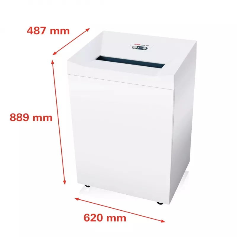 Silppuri HSM Pure 740 suikalesilppu 5,8 mm, 400 mm työleveys, silppuaa CD-levyt ja luottokortit