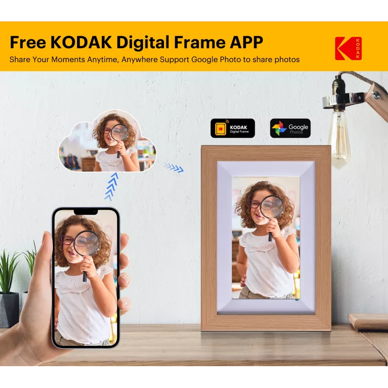 Kodak 7 digitaalinen valokuvakehys Wi-Fi RCF-702W