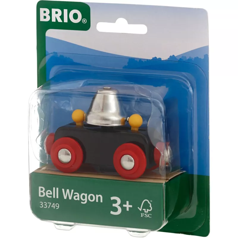 Puinen junavaunu BRIO 33749 kellolla