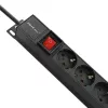 Qoltec alumiininen PDU RACKiin | 16A | 16 x Schuko | pystysuora | 1,8 m