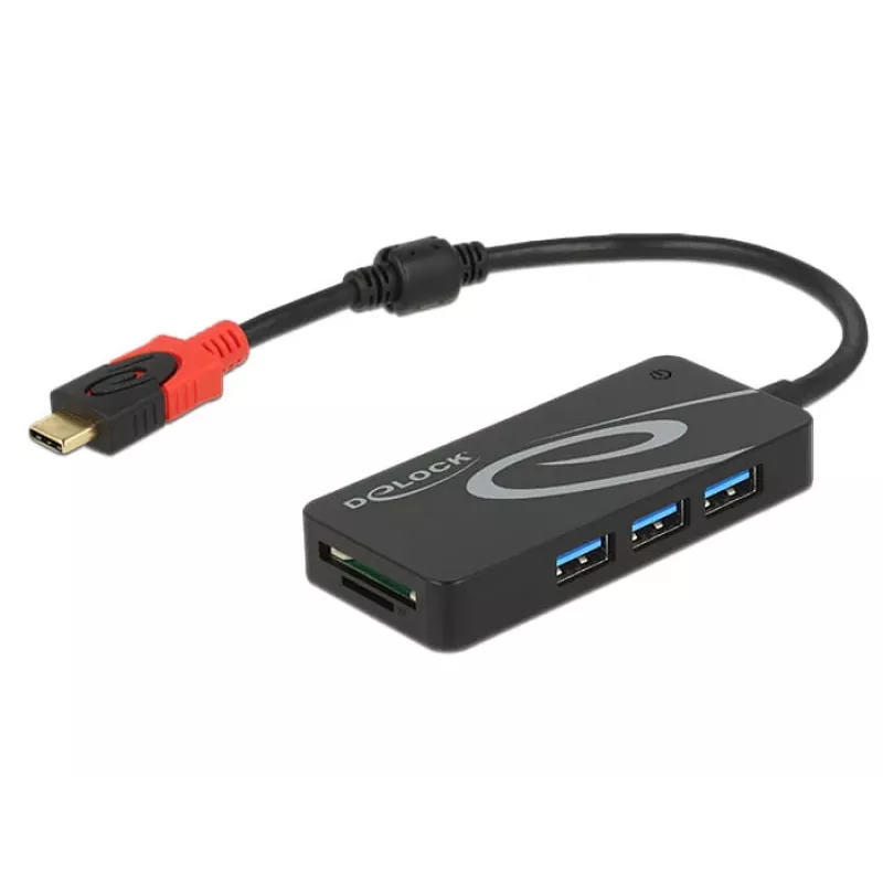 USB-keskitin DeLOCK USB 3.0 Type-C 3 portti