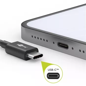 Goobay 51243 USB-kaapeli 2 m USB 2.0 USB-C musta (51243)
