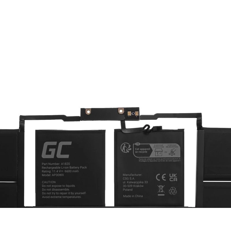 Akku Green Cell AP30WX Apple MacBook Pro 15 A1707