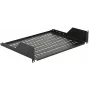 Rack-hylly LOGON RAS210BL musta 30 kg kantavuus 19 inch