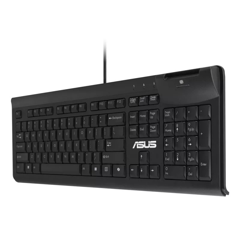 Johdollinen täysikokoinen näppäimistö ASUS KU100 musta, viron asettelu, USB Type-A, 2 m kaapeli
