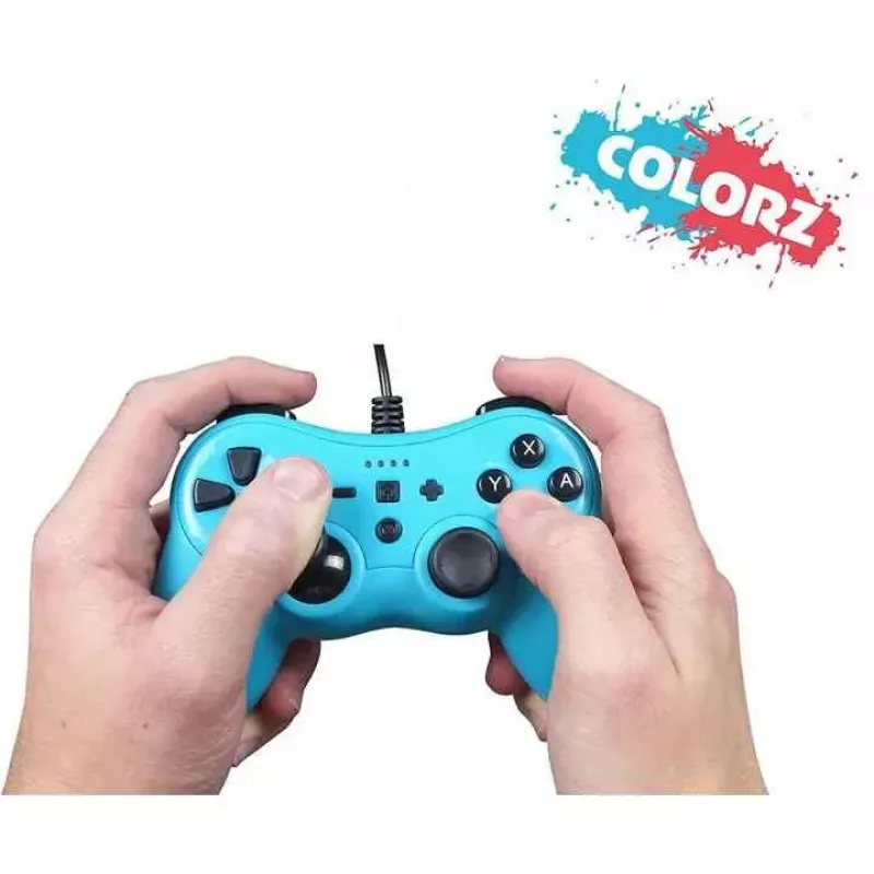 Johdollinen ohjain SUBSONIC SA5488-1 Neon Blue — Nintendo Switchille, johdollinen liitäntä