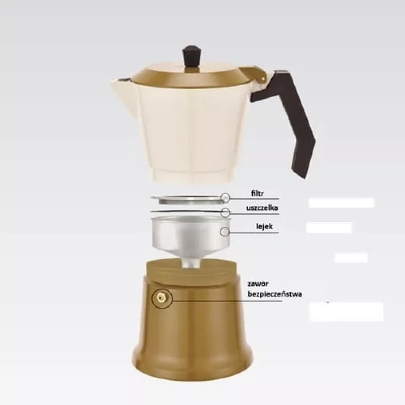 Maestro MR-1657-6-BEIGE espressokeitin alumiini 6 kuppia