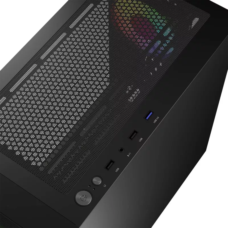 Tietokonekotelo Logic Concept Portos Mini ARGB Micro ATX musta
