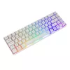 Näppäimistö White Shark RONIN valkoinen USB QWERTY 68 näppäintä LED