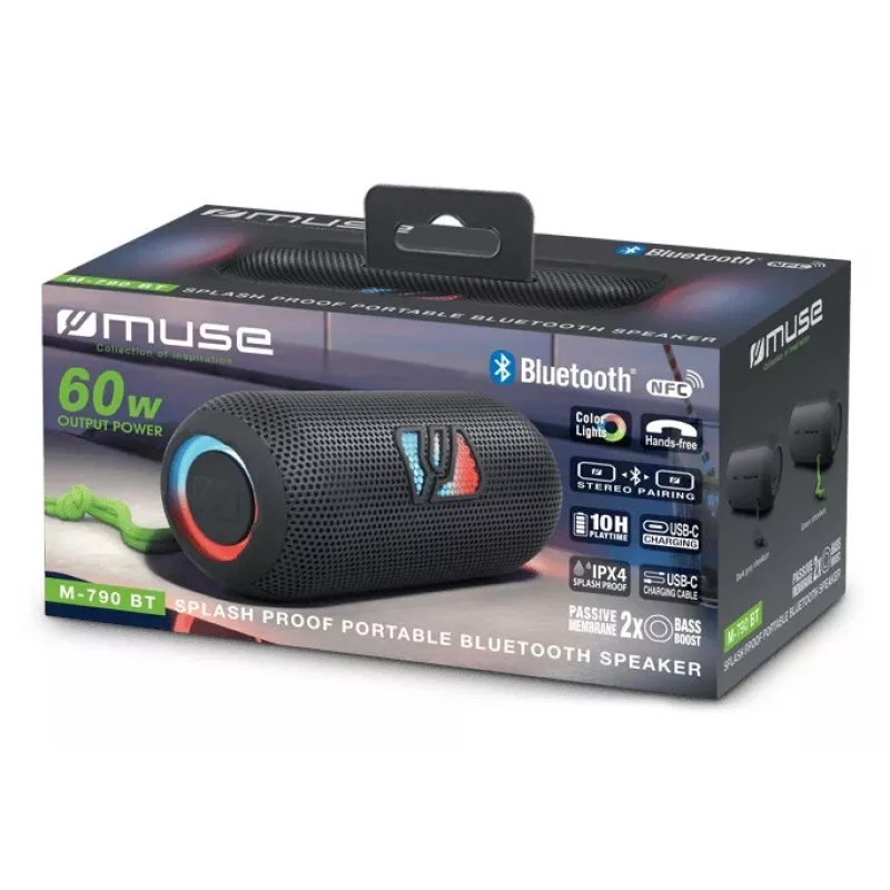 Muse M-790 BT kannettava/juhlakaiutin musta 60 W