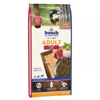 Kuivaruoka koirille Bosch Adult Lamb & Rice 10 kg–15,9 kg, 21,5 % proteiini, 10,5 % rasva, gluteeniton