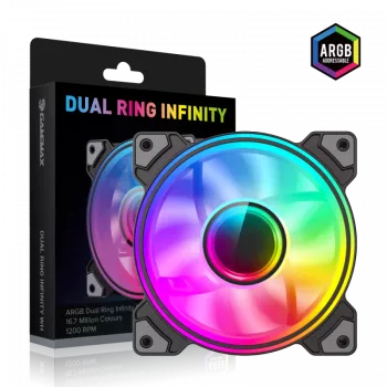 Gamemax | kotelotuuletin | DUAL RING INFINITY | musta
