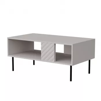 Sohvapöytä Cama LUCCA penkki/pöytä 100x55x46 cashmere, suorakaiteen muotoinen harmaa pöytälevy