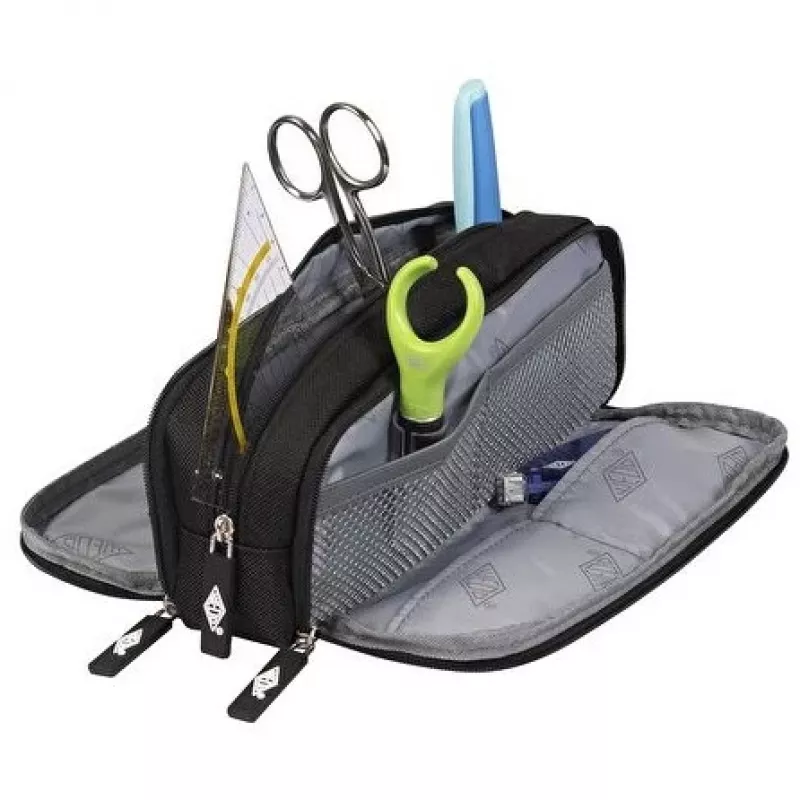 WEDO Business 242 45101 Schlamperbox-kynäkotelo 3 lokerolla, polyesteri, musta