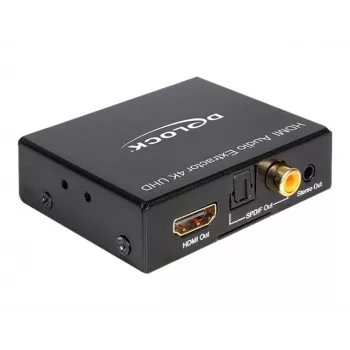 HDMI stereo / 5.1 -kanava audion erotin 4K, sovitin musta