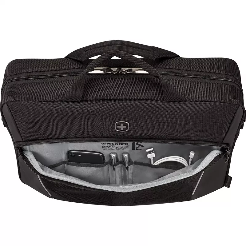 Kannettavan tietokoneen salkku Wenger XE Compact Brief 16 tablettilokerolla, musta