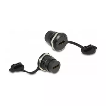 DeLOCK HDMI-A asennusliitin suojakorkilla musta 30,3 mm 23,5 mm
