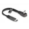 DeLOCK USB 2.0 lattakaapeli USB Type-C uros – USB Type-C uros kulmaliitin PD 3.0 60 W 14 cm musta