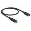 USB-kaapeli DeLOCK 85532 USB 3.2 Gen 1 0,5 m USB-C musta