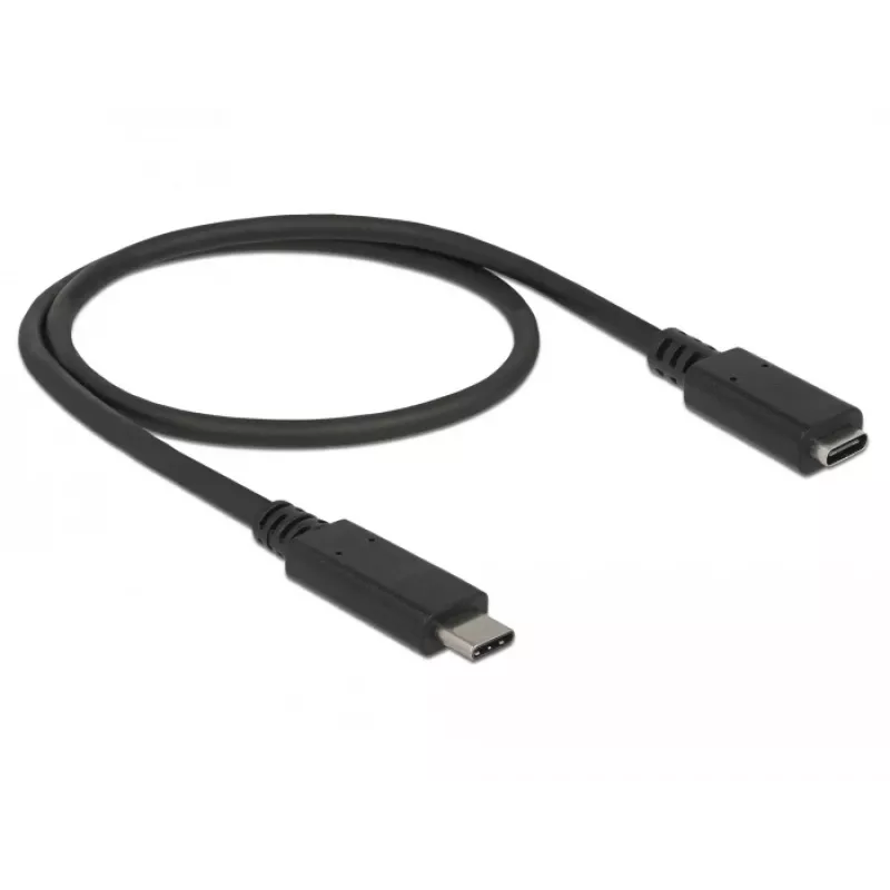 USB-kaapeli DeLOCK 85532 USB 3.2 Gen 1 0,5 m USB-C musta