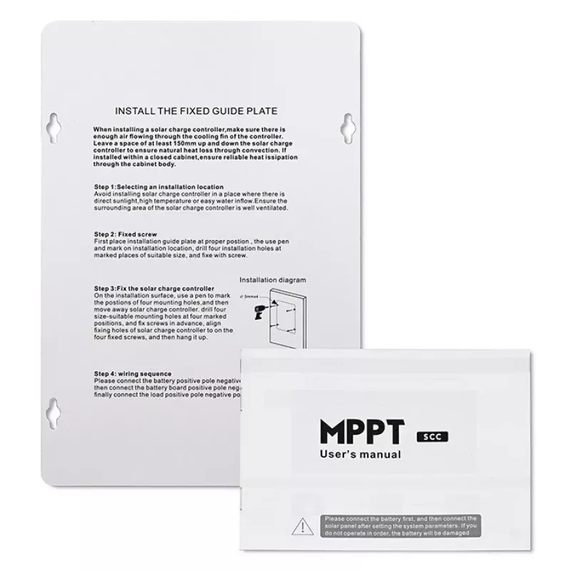 MPPT aurinkolataussäädin QOLTEC 10A 12V/24V järjestelmiin LCD-näytöllä