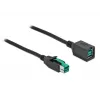 Virtalähdöllinen USB-jatkokaapeli DeLOCK 85980 12 V 1 m
