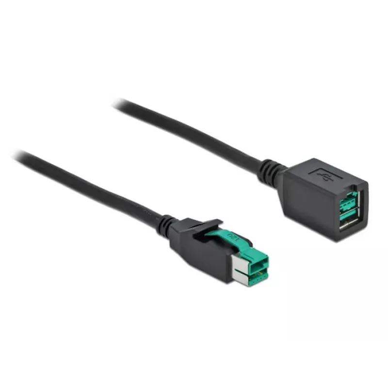 Virtalähdöllinen USB-jatkokaapeli DeLOCK 85980 12 V 1 m