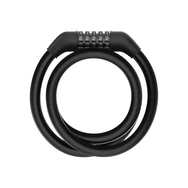Kaapelilukko Xiaomi BHR6751GL potkulaudalle, 1,2 m pituus, 1,2 cm halkaisija, numerolukko, musta
